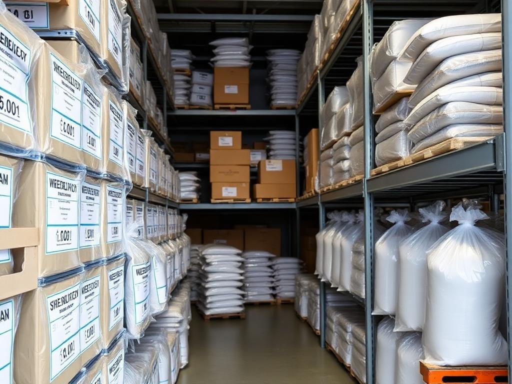 Kits organizados, embalados e identificados prontos para envio
